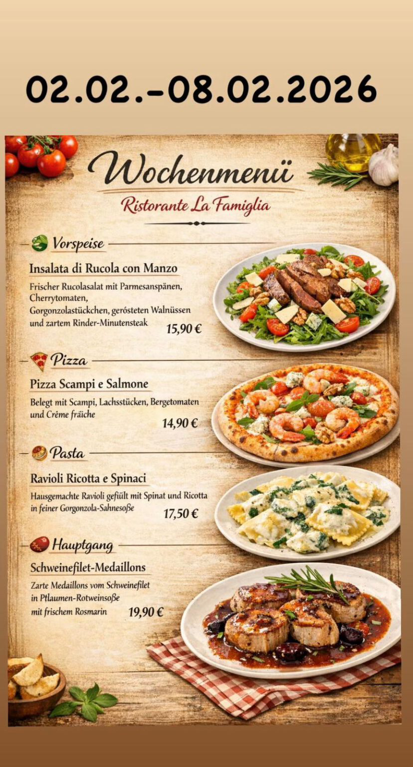 Aktuelle Wochenkarte